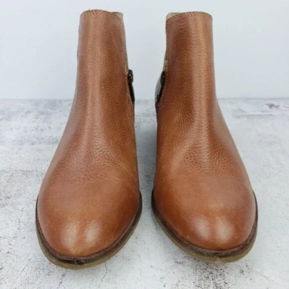 Splendid Pebbled Genuine Leather Ankle Booties size 6.5 Minimalist Preppy - Picture 7 of 12